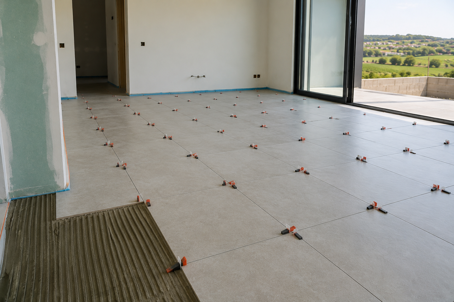 Pose de carrelage intérieur